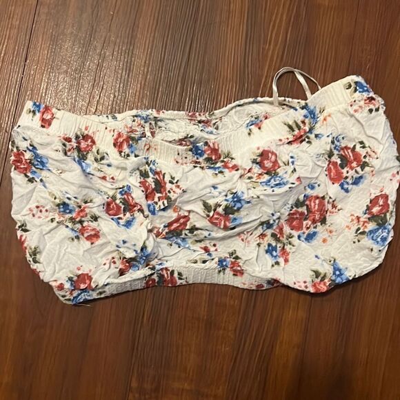 Free People Intimates Size Small - White Floral Tube Top - Cute Never Worn - Picture 1 of 3